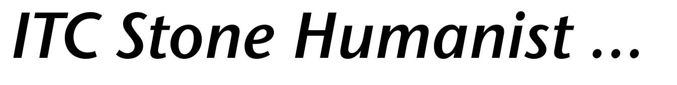 ITC Stone Humanist Pro Semi Bold Italic